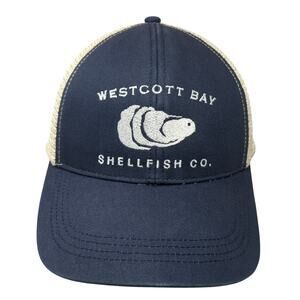 Wescott Bay Shellfish Co. Snapback Trucker Hat Blue One Size 6 Panel Econscious